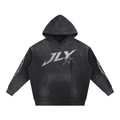 Vintage Washed Frayed Fleece Hoodie