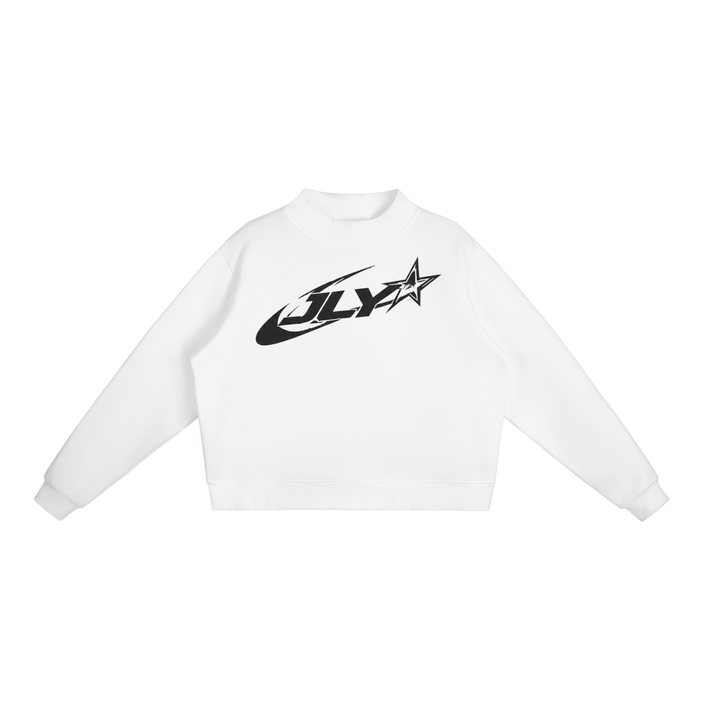 Essential Fleece Mock-Neck Crew Sweatshirt